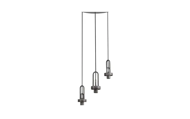 Luxuria Kennith 45cm 2m Round Suspension Kit Frame Only 3xe27 Aged Pewter Matt Black