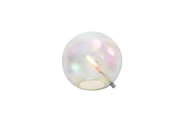 Luxuria Mateo Table Lamp 1xg9 Polished Chrome Iridescent Glass