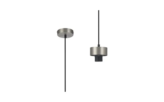 Luxuria Meash 10cm Suspension Frame Only E27 Satin Nickel Black Fabric