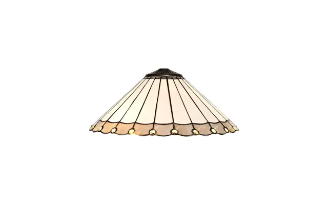 Luxuria Sleek Tiffany 40cm Shade Only Suitable For Pendant Ceiling Table Lamp Grey White Crystal