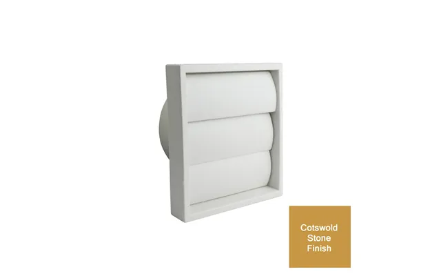 Manrose 100mm 4 Rectangular Spigot Gravity Shutters Wall Grille