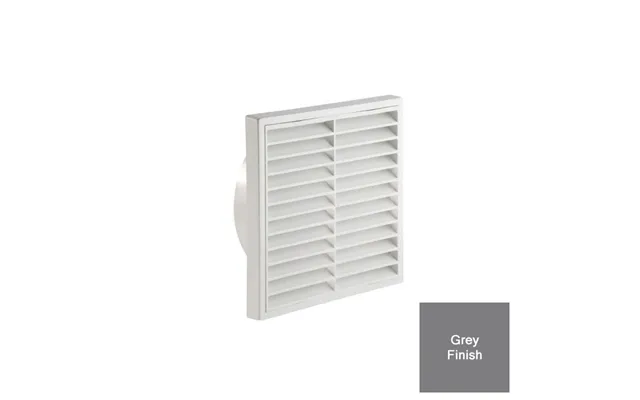 Manrose 100mm Dual Grille Fixed Louvre Fitting Grey