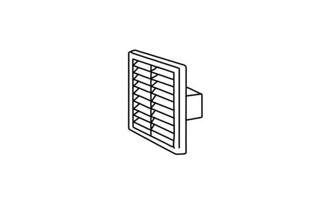 Manrose 100mm Fixed Louvre Grille Brown