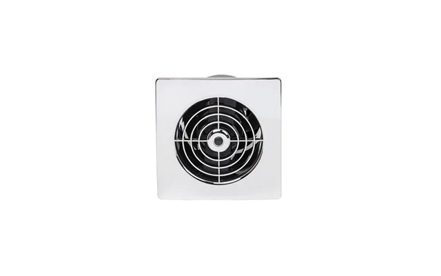 Manrose 100mm Low Profile Square Bathroom Fan Timer Chrome