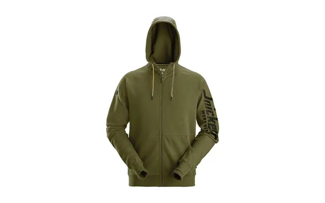Snickers 2895 Logo Full-zip Hoodie Khaki Green Size Xl