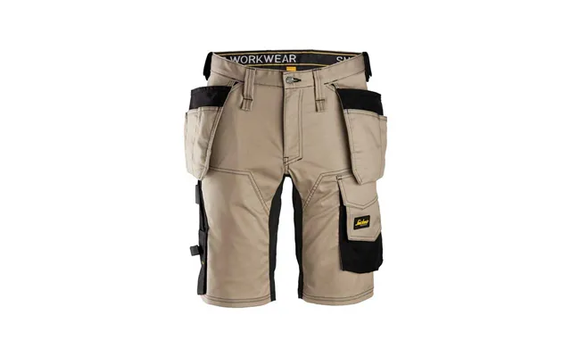 Snickers 6141 Aw Stretch Shorts Hp Khaki Black Size 62