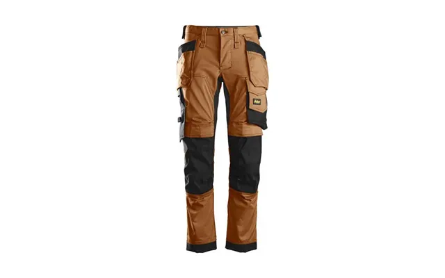 Snickers 6241 Trousers With Holster Pockets Aw Stretch Bwn Blk Size 104