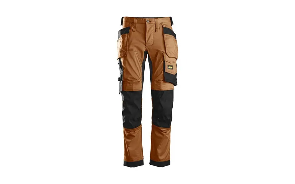 Snickers 6241 Trousers With Holster Pockets Aw Stretch Bwn Blk Size 152