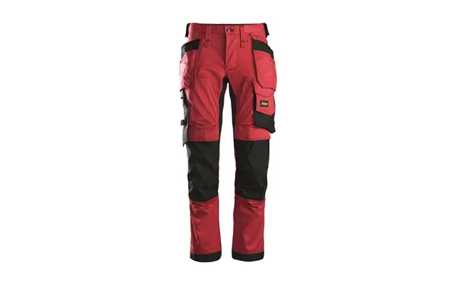 Snickers 6241 Trousers With Holster Pockets Aw Stretch Red Blk Size 108