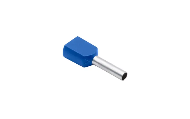 Twin Bootlace Ferrules 0.75mm Blue