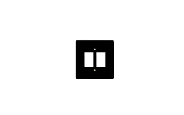 Varilight Power Grid Plates 1-12 Gang Black 2 Gang
