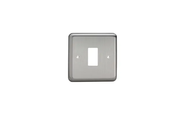 Varilight Power Grid Single Plate 1 Gang Plate Matt Chrome Including Yoke