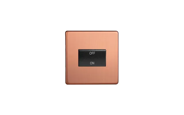 Varilight Urban 10a 3 Pole Fan Isolating Switch Brushed Copper Screw Less Plate