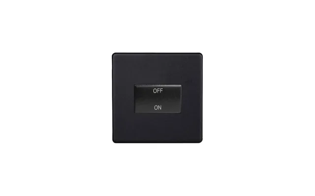 Varilight Urban 10a 3 Pole Fan Isolating Switch Matt Black Screw Less Plate