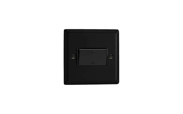 Varilight Urban 10a 3 Pole Fan Isolating Switch Matt Black Standard Plate