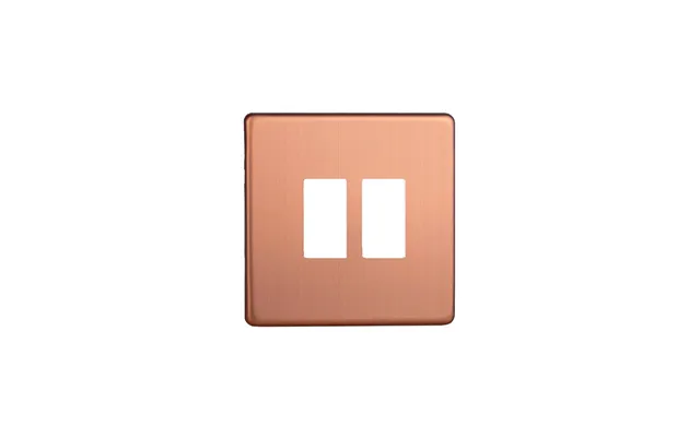 Varilight Urban 2g Plate Brushed Copper With Yoke Single Plate Screw Less Plate