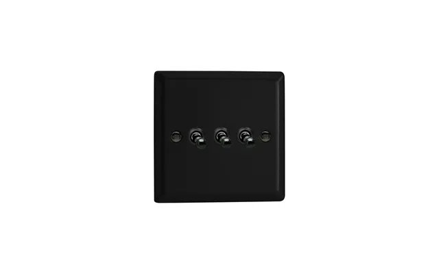 Varilight Urban 3g 10a Toggle Matt Black Insert Iridium Standard Plate
