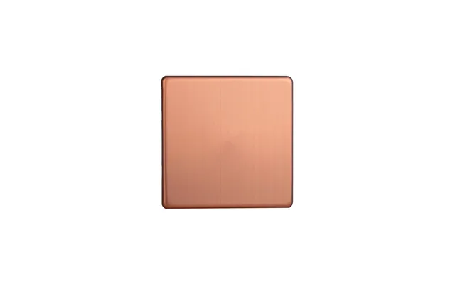 Varilight Urban Single Blank Plate Brushed Copper Screw Less Plate