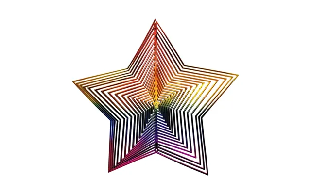 3d Multi-coloured Sun Catcher Assorted Shapes - Star