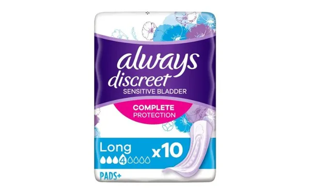 Always Discreet Sensitive Bladder Long Pads 10 Pack
