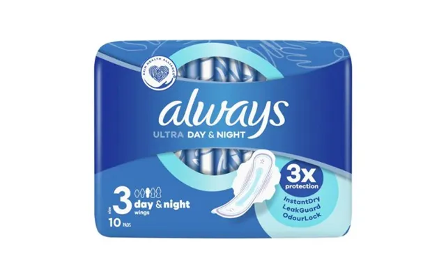 Always Ultra Day & Night Sanitary Towels 10 Pk