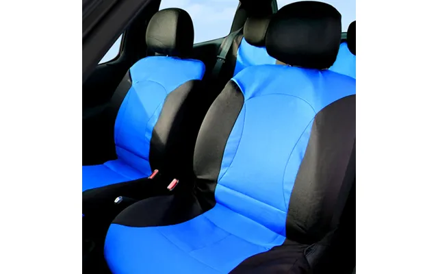Autoplan Fabric Seat Covers 9 Piece Set Assorted Colours - Blue