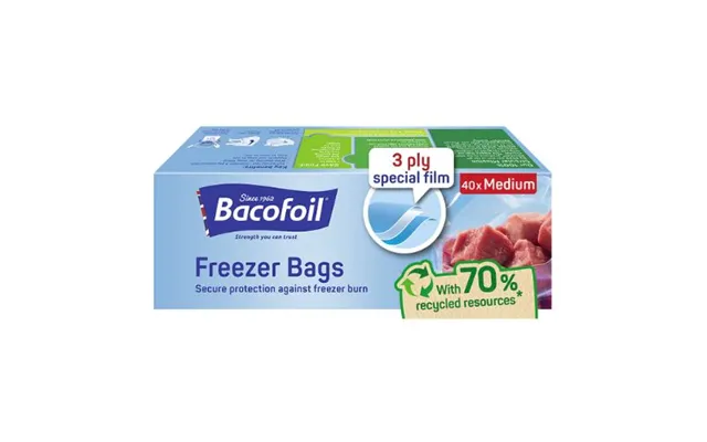 Bacofoil Freezer Bags Medium 40 Pack