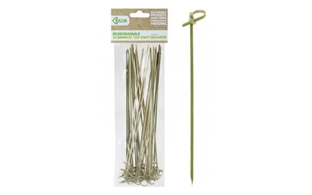 Biodegradable 30 Bamboo Top Knot Skewers 25cm