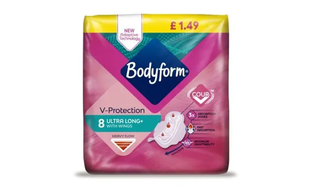 Bodyform V-protection Ultra Long With Wings 8 Pack