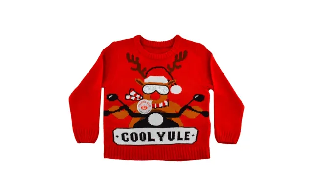Boys Red Cool Yule Christmas Jumper Assorted Sizes - 5-6 Yrs