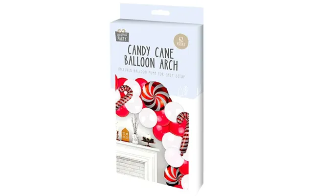 Candy Cane Balloon Arch 62 Pieces