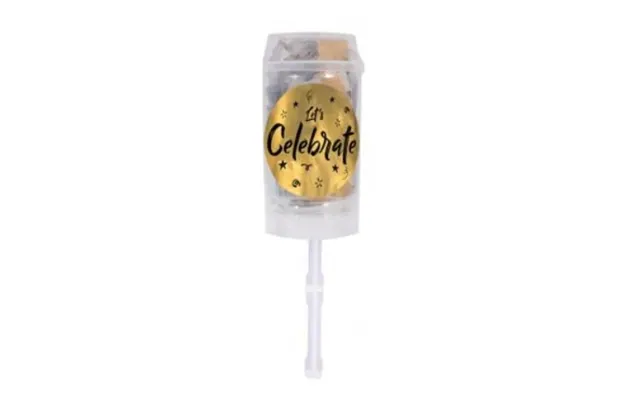 Christmas Gold & Silver Paper Confetti Push Pop Assorted Designs - Celebrate