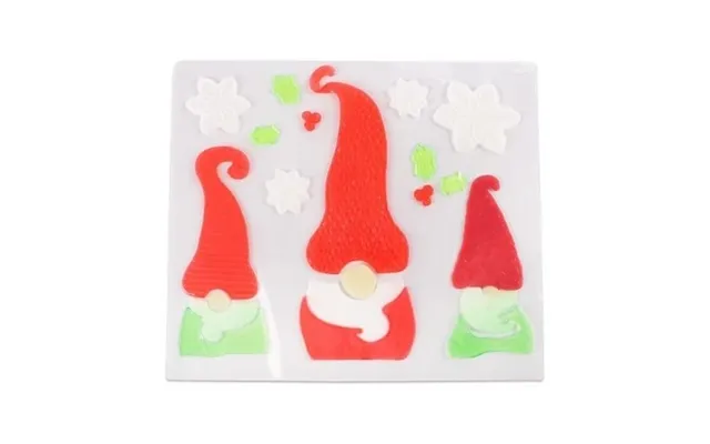 Christmas Gonk Gel Stickers Assorted Colours - Red Hat
