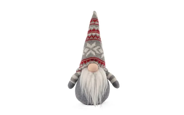 Christmas Gonk With Grey And Red Snowflake Hat Assorted 31cm - Large Snowflake Hat