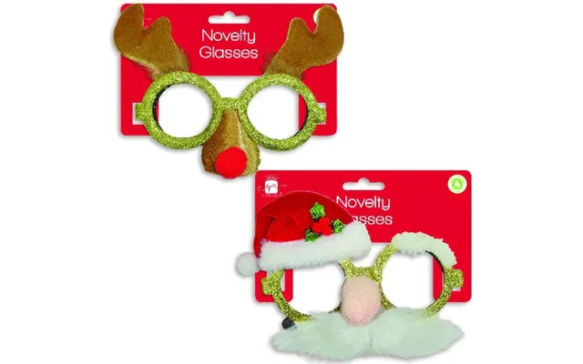 Christmas Novelty Glasses Assorted Styles - Reindeer Face
