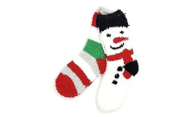 Christmas Red Snowman Kids Cosy Socks 2 Pack - 3-8 Years