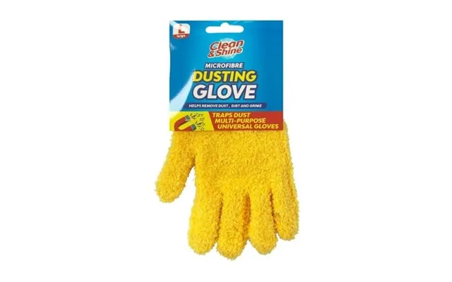 Clean & Shine Microfibre Dusting Glove Large 1 Pack - Yellow