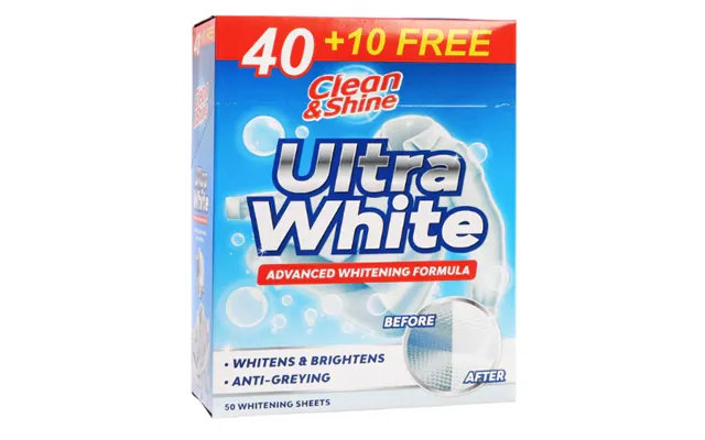 Clean & Shine Ultra White Whitening Sheets 40 10 Free Pack