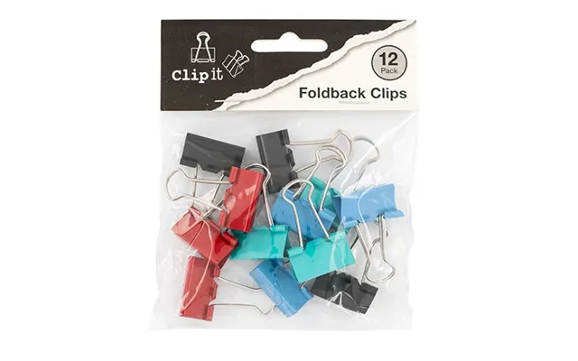 Clip It Foldback Clips 12 Pack