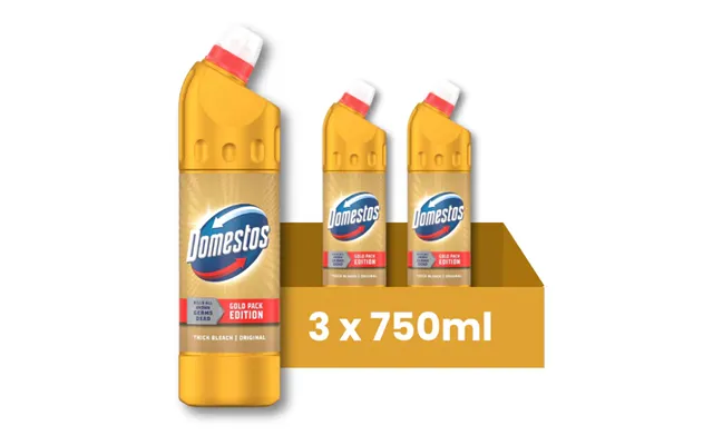 Domestos Original Gold Pack Edition Thick Bleach 750ml Assorted Pack Size - 3 Bottles