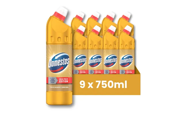 Domestos Original Gold Pack Edition Thick Bleach 750ml Assorted Pack Size - 9 Bottles