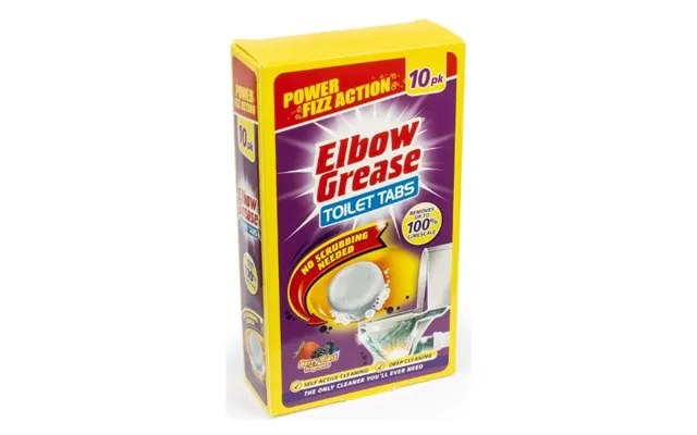 Elbow Grease Toilet Tablets Power Fizz Action 10 Pack - Berry Blast