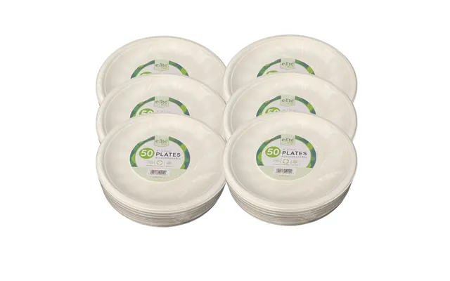 Elite 9 Round Bagasse Plates 50pk - Pack Of 6