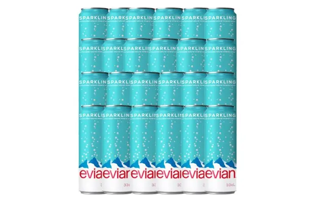 Evian Sparkling Mineral Water Cans 33cl Case Of 24 - Limit 2 Cases Per Customer