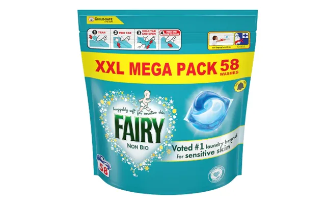 Fairy Non Bio All-in-1 Pods 58 Washes Assorted Packs - Pack Of 1