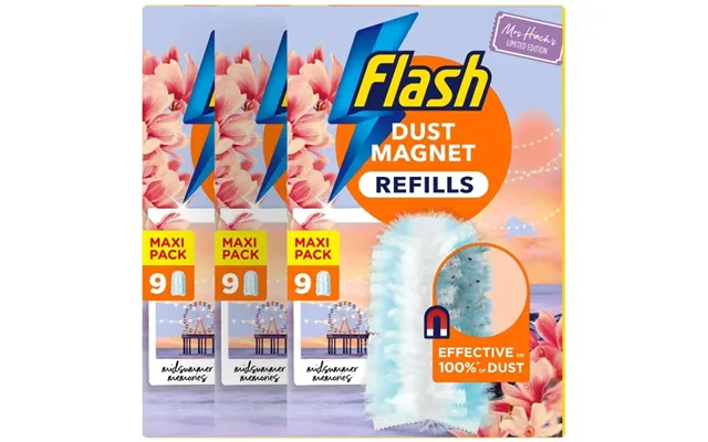 Flash Dust Magnet Duster Refills Mrs Hinch's Midsummer Memories Assorted Packs - Pack Of 3