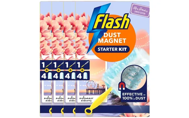 Flash Dust Magnet Starter Kit Mrs Hinch's Midsummer Memories Assorted Packs - Pack Of 4