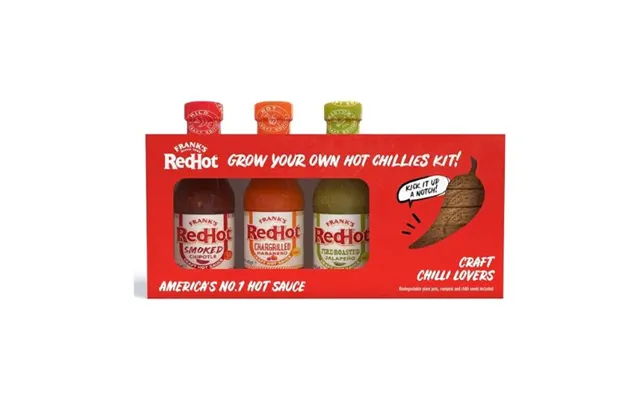 Franks Red Hot Grow Your Own Chillies Kit 3 X 145g