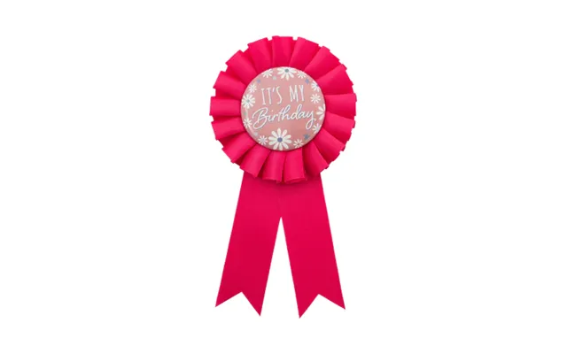 Funky Whale It's My Birthday Badge Assorted Colour - Pink