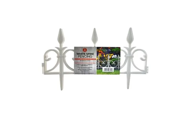 Garden Essentials White Spire Fencing 3 Pack